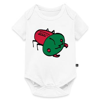 bug color VECTOR insect crawling animal - Baby Premium short-sleeve bodysuit - white - Front