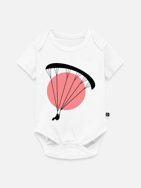 Paraglider Sunset Vektor - Baby Premium Kurzarmbody - Weiß