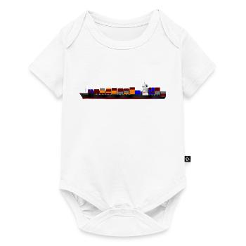 Container Ship - Baby Premium Kurzarmbody - Weiß - Vorne