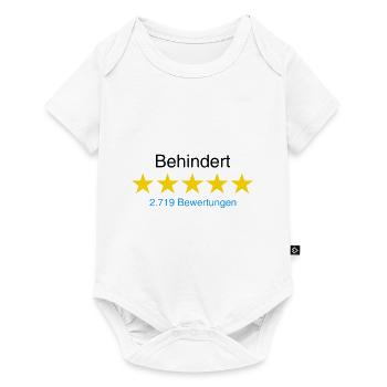 Behindert mit Bewertung - Baby Premium Kurzarmbody - Weiß - Vorne