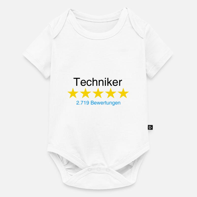Techniker mit Bewertung - Baby Premium Kurzarmbody - Weiß