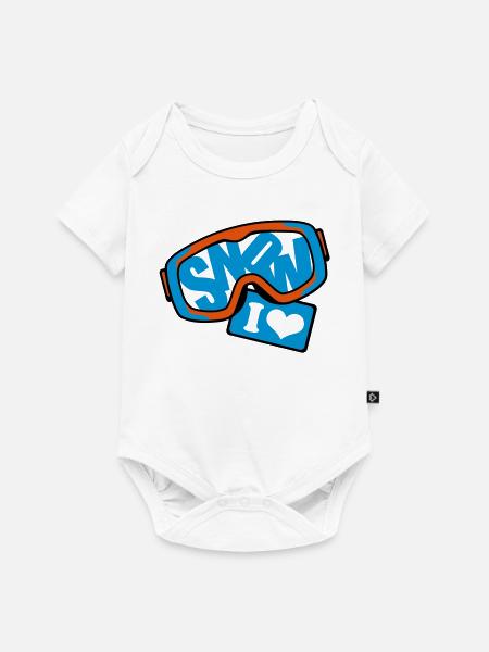 la neige - Body à manches courtes Premium Bébé - blanc