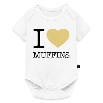 I LOVE MUFFINS - Baby Premium short-sleeve bodysuit - white - Front