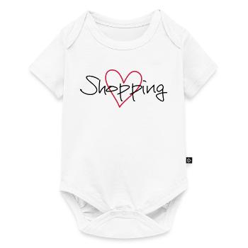shopping heart i love shopping gift - Baby Premium short-sleeve bodysuit - white - Front