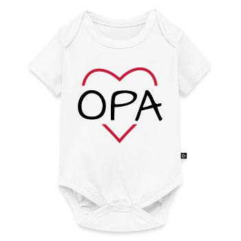 Grandpa heart gift birthday christmas - Baby Premium short-sleeve bodysuit - white - Front