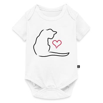 cat - Baby Premium short-sleeve bodysuit - white - Front