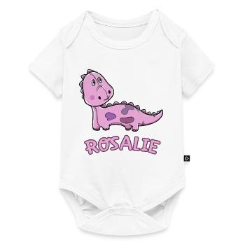 enfant drôle de dinosaure Rosalie Cadeau d'anniversaire - Body à manches courtes Premium Bébé - blanc - Devant