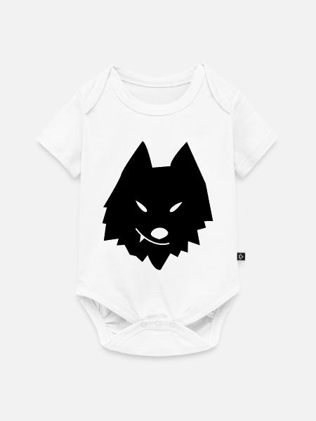 Wolfskopf Stilisiert - Baby Premium Kurzarmbody - Weiß