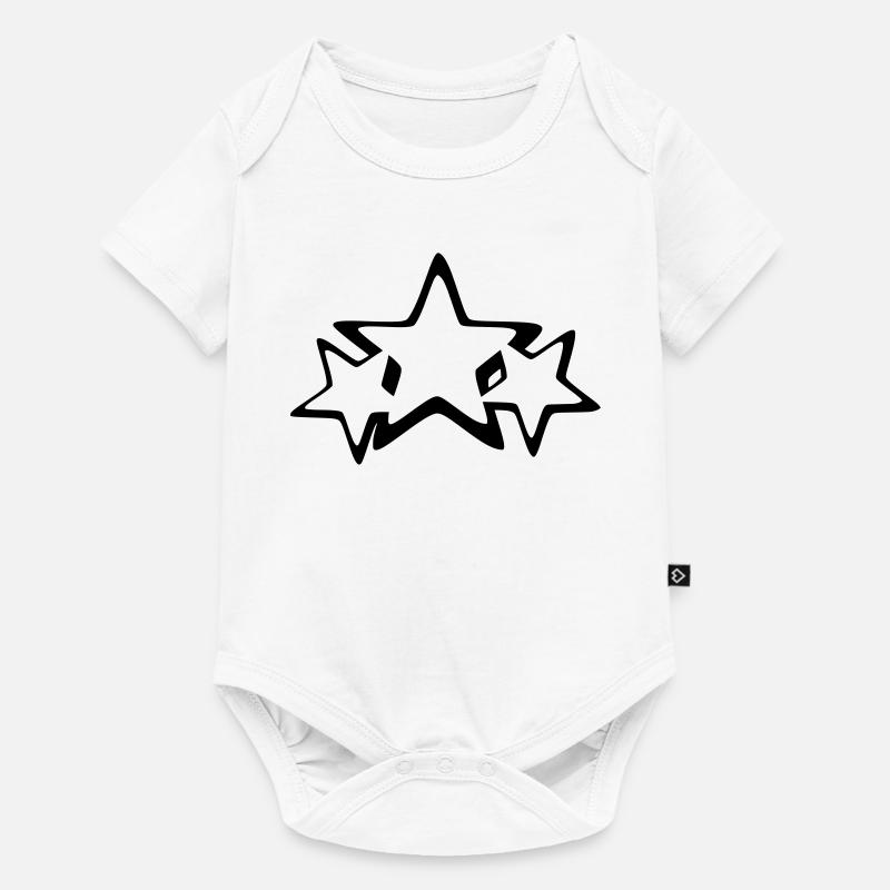Étoiles - Body à manches courtes Premium Bébé - blanc