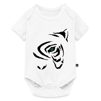 Oeil de tigre Mystérieux Graphique - Body à manches courtes Premium Bébé - blanc - Devant