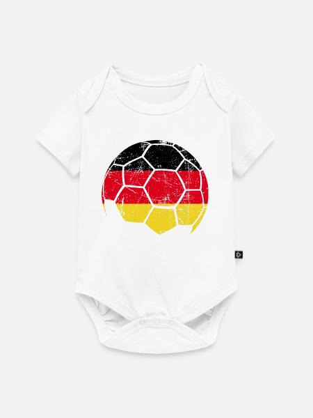 Germany Soccer Ball Fußball - Baby Premium Kurzarmbody - Weiß