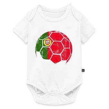 Portugal Ballon de football - Body à manches courtes Premium Bébé - blanc - Devant