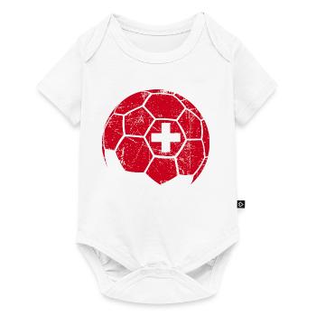 Suisse Ballon de football Football - Body à manches courtes Premium Bébé - blanc - Devant