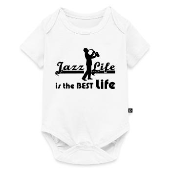 Jazz Life Music Musicien Groupe Paroles Cadeau - Body à manches courtes Premium Bébé - blanc - Devant