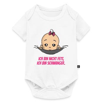 Ich Bin Nicht Fett Schwangerschaft Baby - Baby Premium Kurzarmbody - Weiß - Vorne