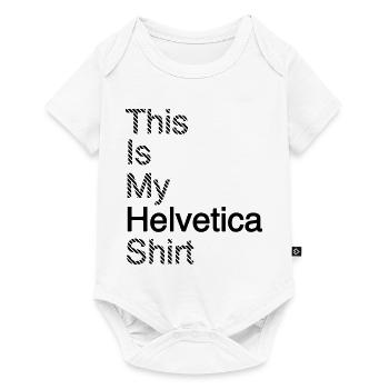 Typographie shirt cadeau Conception graphique Kindee - Body à manches courtes Premium Bébé - blanc - Devant