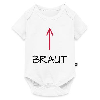 Braut Junggesellenabschied Junggesellin Pfeil - Baby Premium Kurzarmbody - Weiß - Vorne