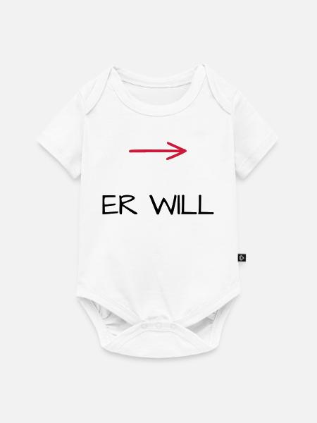 Er will Junggesellenabschied Pfeil - Baby Premium Kurzarmbody - Weiß