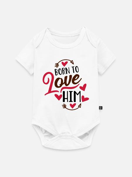 Liebe - Baby Premium Kurzarmbody - Weiß