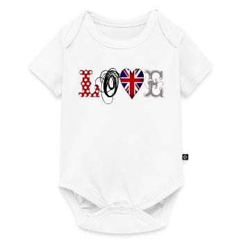 Amour Royaume-Uni Noir - Body à manches courtes Premium Bébé - blanc - Devant