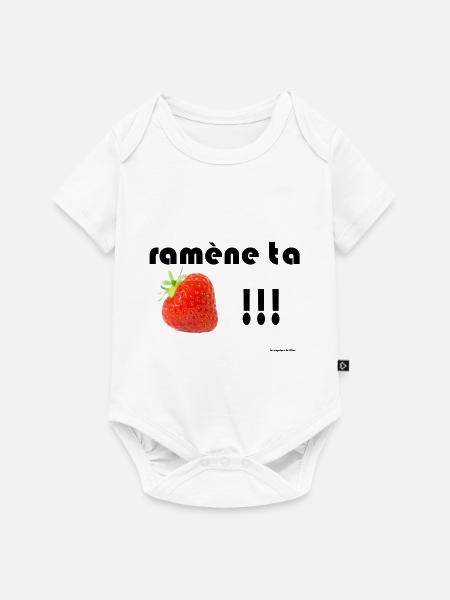 Sichern Sie Ihre Erdbeeren - Baby Premium Kurzarmbody - Weiß