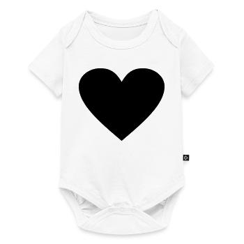 Black Heart Awesomeelement - Baby Premium short-sleeve bodysuit - white - Front