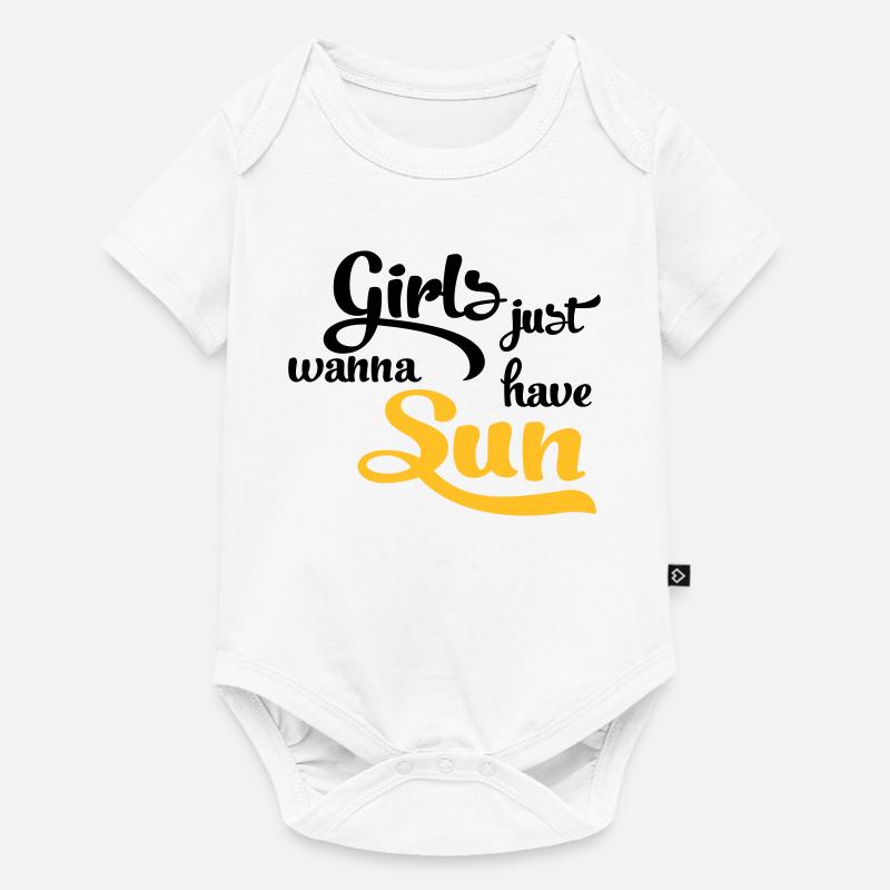 Soleil - Body à manches courtes Premium Bébé - blanc