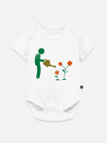 garten - Baby Premium Kurzarmbody - Weiß