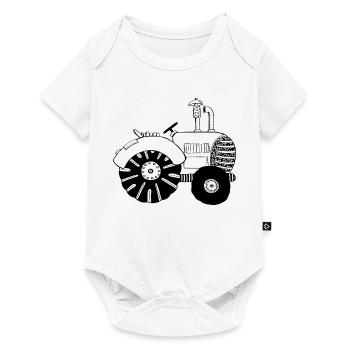 Tracteur chic - tracteur - tracteur - Bulldog - Body à manches courtes Premium Bébé - blanc - Devant