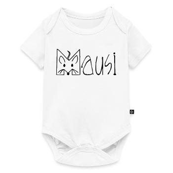 MAUSI MAUS - Baby Premium Kurzarmbody - Weiß - Vorne