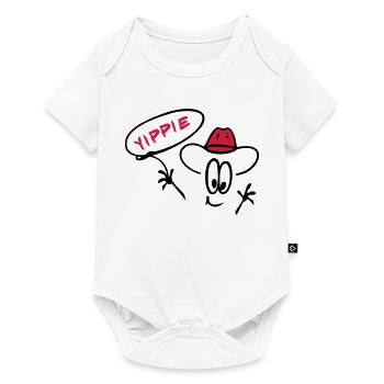 Cowboy mit Lasso - Baby Premium Kurzarmbody - Weiß - Vorne