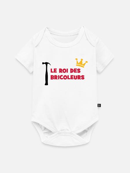Der König der Heimwerker - Baby Premium Kurzarmbody - Weiß