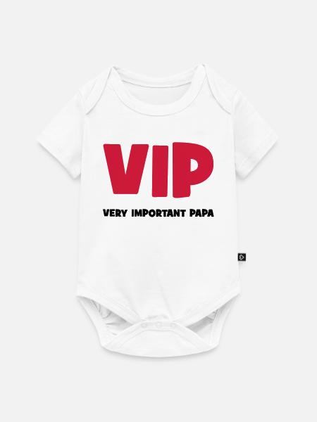 Very Important Papa :) - Baby Premium Kurzarmbody - Weiß