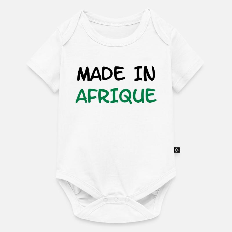 Made in AFRIQUE ! - Body à manches courtes Premium Bébé - blanc