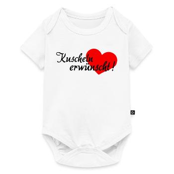Kuscheln, Kuschelzeit, nur kuscheln, knuddeln - Baby Premium Kurzarmbody - Weiß - Vorne
