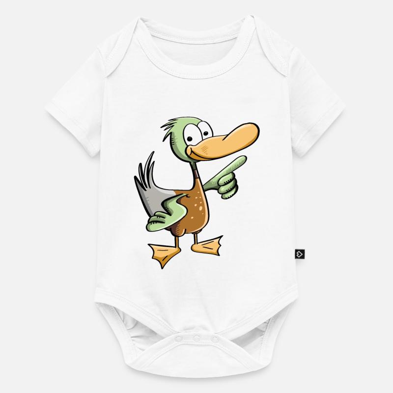 drôle - canard comique - Body à manches courtes Premium Bébé - blanc