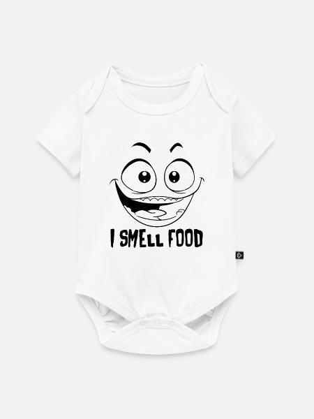 I smell food - Baby Premium Kurzarmbody - Weiß