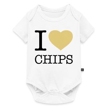 I LOVE CHIPS - Body à manches courtes Premium Bébé - blanc - Devant