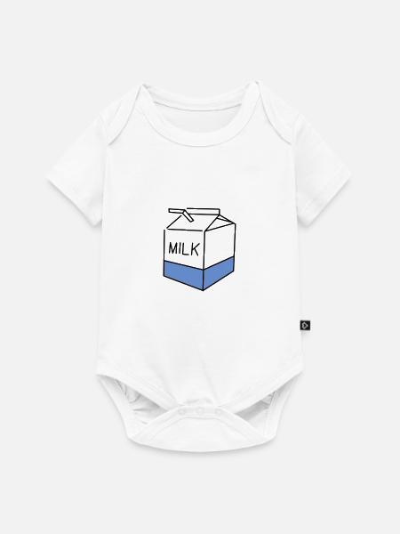Milch - Baby Premium Kurzarmbody - Weiß