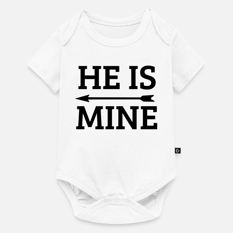 he is mine - Baby Premium short-sleeve bodysuit - white