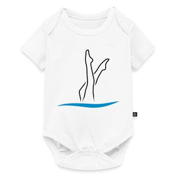 Synchronschwimmen - Baby Premium Kurzarmbody - Weiß - Vorne