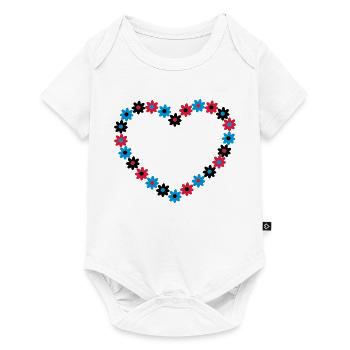 Un cœur de fleurs - Body à manches courtes Premium Bébé - blanc - Devant