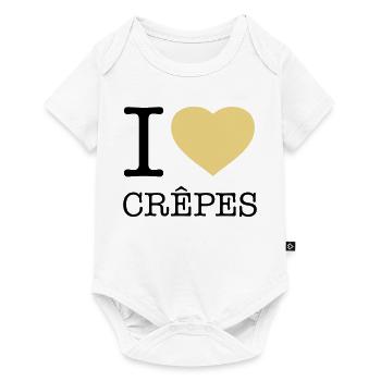 J’ADORE LES CRÊPES Crêpes - Body à manches courtes Premium Bébé - blanc - Devant