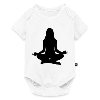 Meditieren - Baby Premium Kurzarmbody - Weiß - Vorne