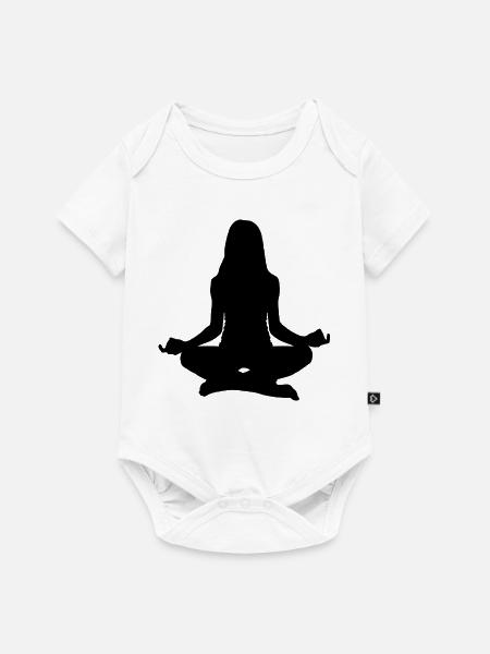 Meditieren - Baby Premium Kurzarmbody - Weiß