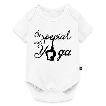 Yoga cadeau Fitness Meditation Sport Rengain - Body à manches courtes Premium Bébé - blanc - Devant