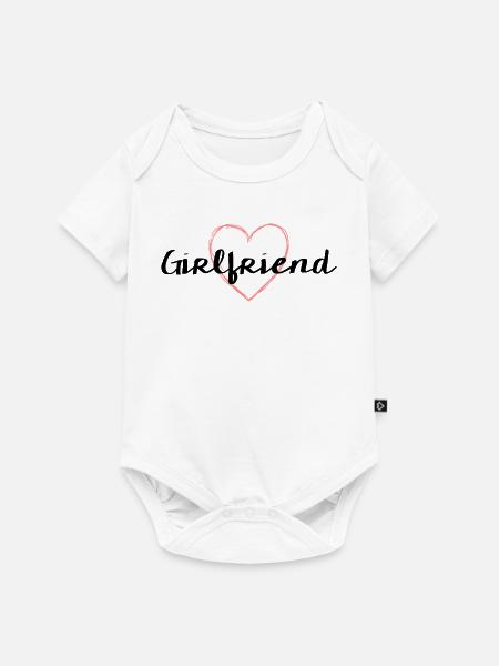 Girlfriend Herz Junggesellenabschied - Baby Premium Kurzarmbody - Weiß
