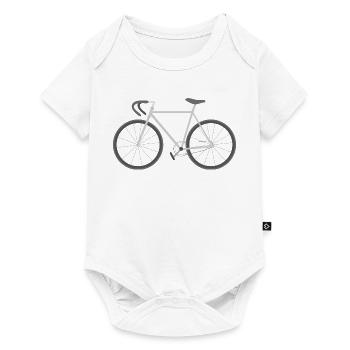 Minimal Bicycle Silhouette Graphic - Baby Premium short-sleeve bodysuit - white - Front