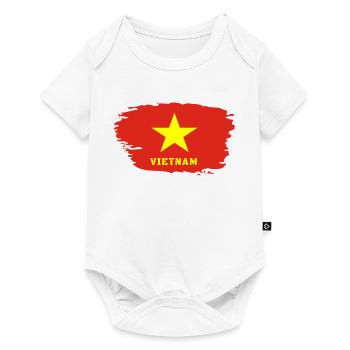 Vietnam drapeau / Cadeau Hanoi Asie Asie du Sud-Est - Body à manches courtes Premium Bébé - blanc - Devant