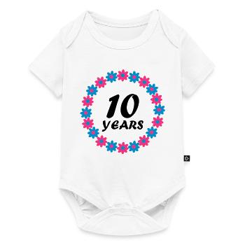 10 ans - Body à manches courtes Premium Bébé - blanc - Devant